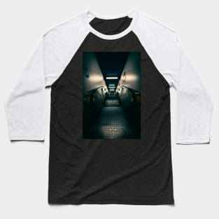 Dark Liminal Subway Escalator Photograph Baseball T-Shirt